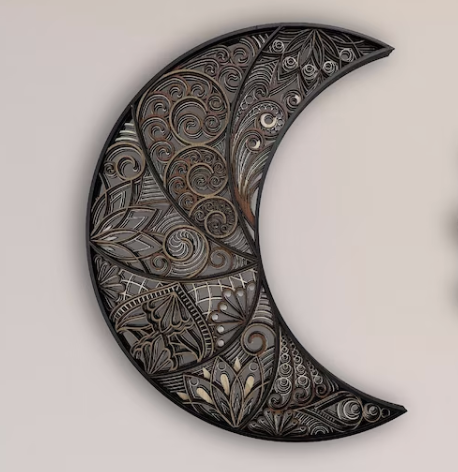 Sun and Moon - viðar vegglist