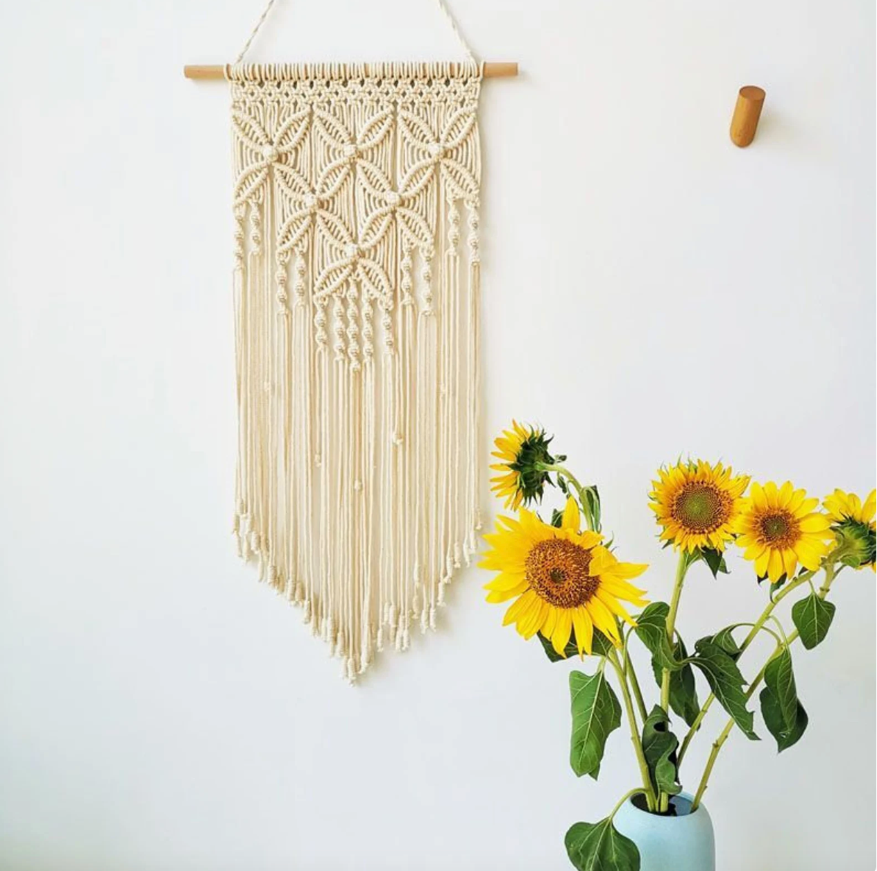 "Fiðrildin" Macramé vegghengi