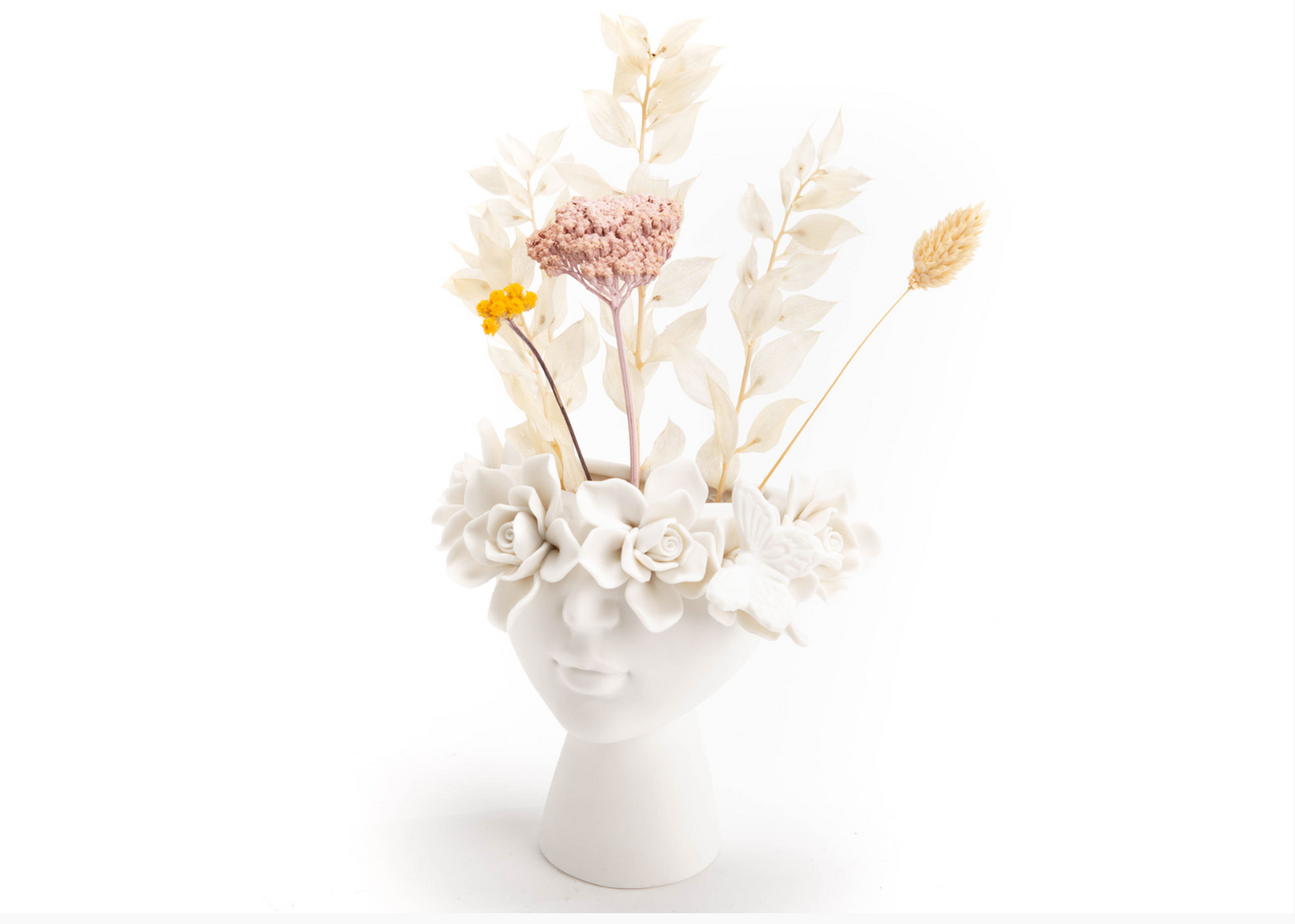 Litil blómavasi "Visage avec des fleurs"