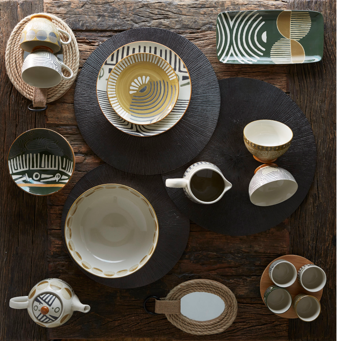 Cups on a turntable "Aya" (4pcs)