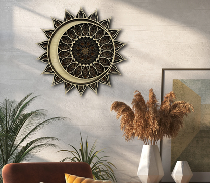 Mandala wall hanging "Eclipse"