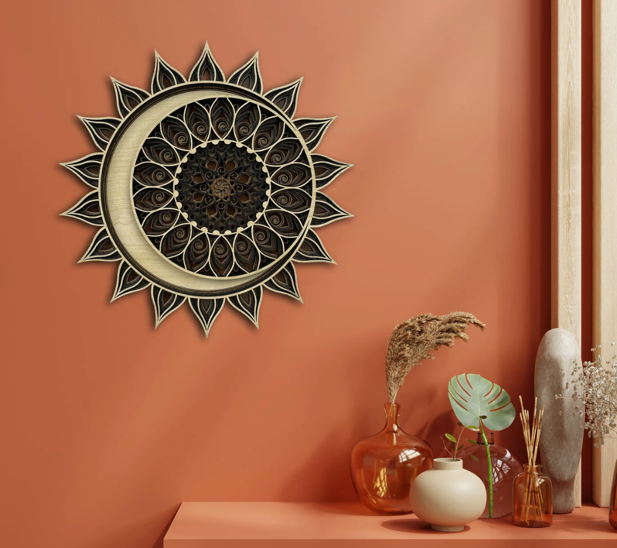 Mandala wall hanging "Eclipse"
