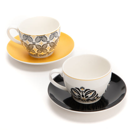 Coffee cups with saucers "Alix" (2pcs)