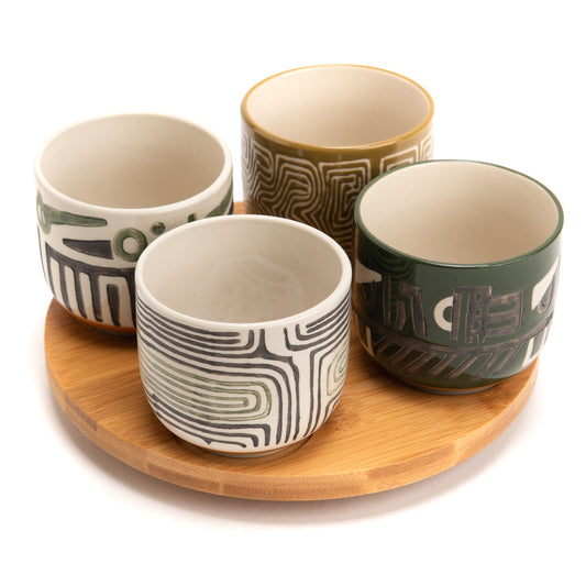 Cups on a turntable "Aya" (4pcs)