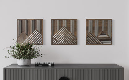 Wooden wall art "The Mountains"