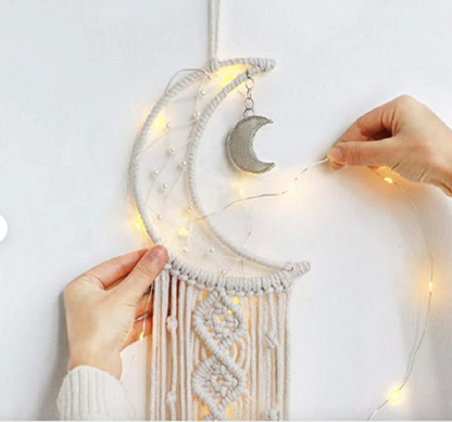 "The Moon" Dream catcher with LED lights