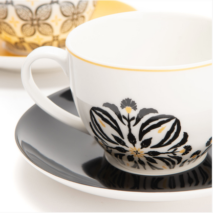 Coffee cups with saucers "Alix" (2pcs)